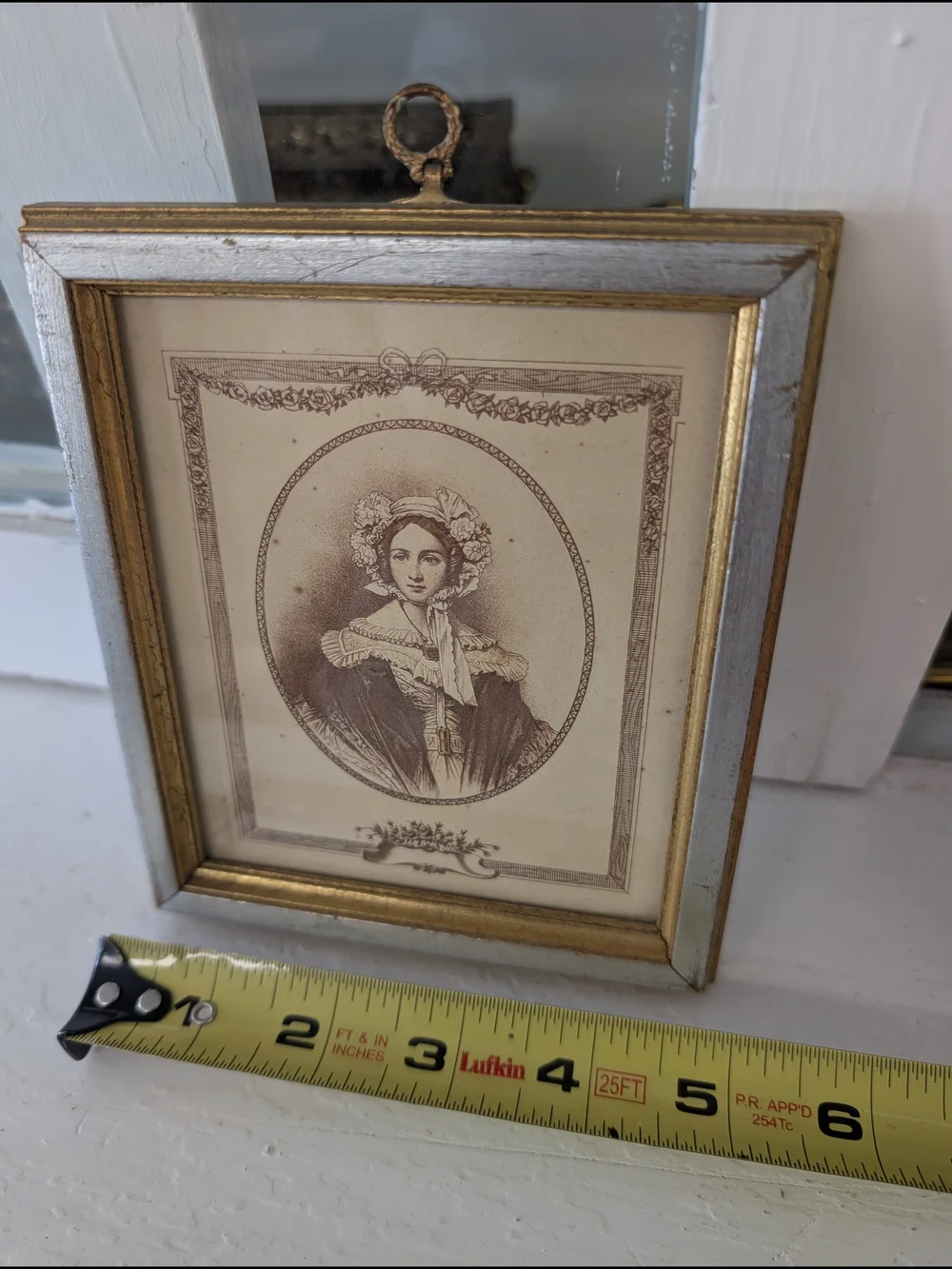 Vintage  Gold and Silver Framed Portrait Art - Unbranded